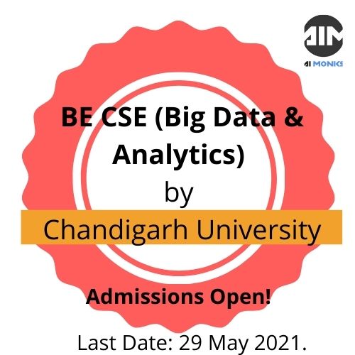 BE CSE (Big Data & Analytics) by Chandigarh University: Admission Alert